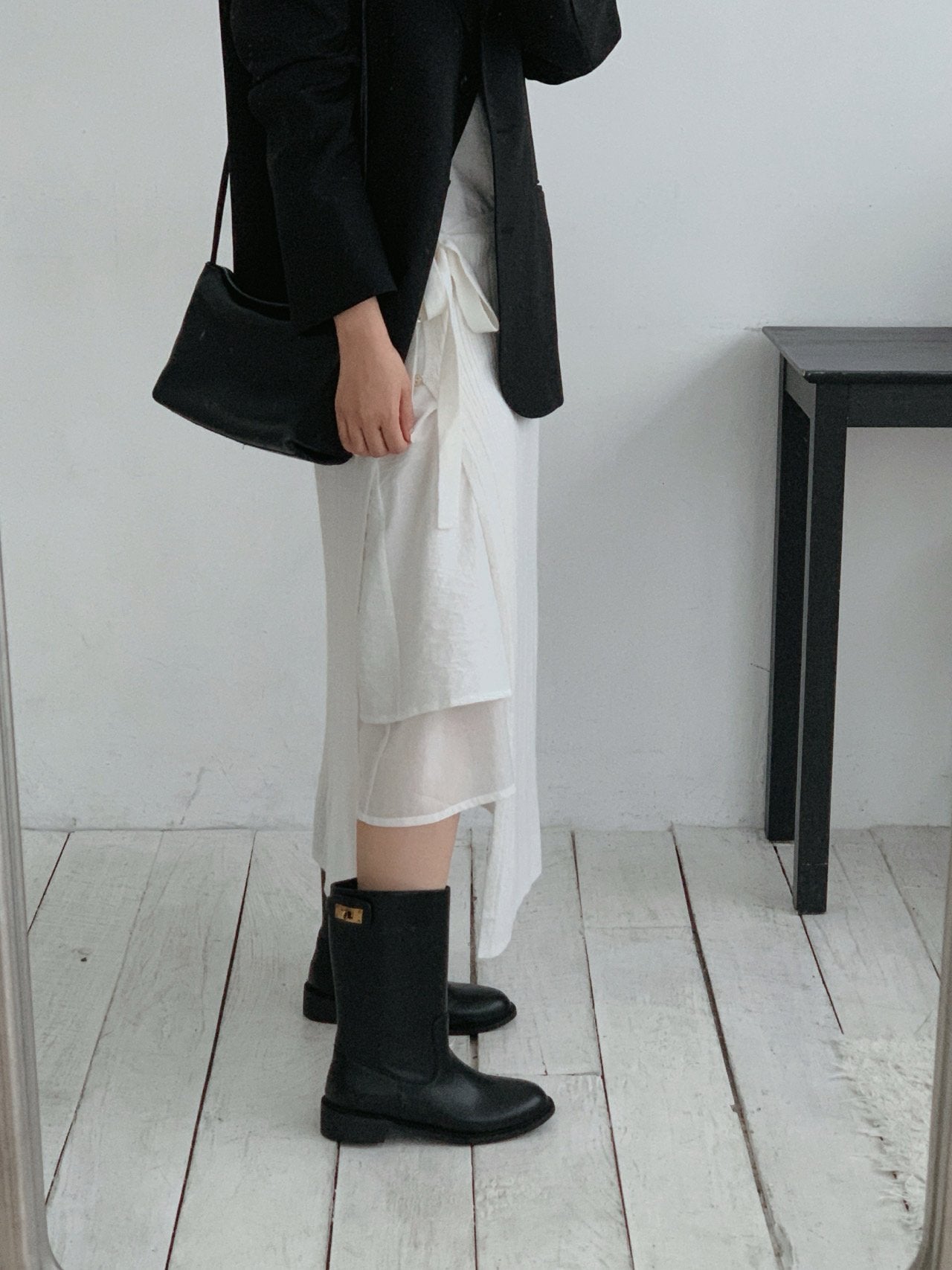 Vintage Buckle Half Boots