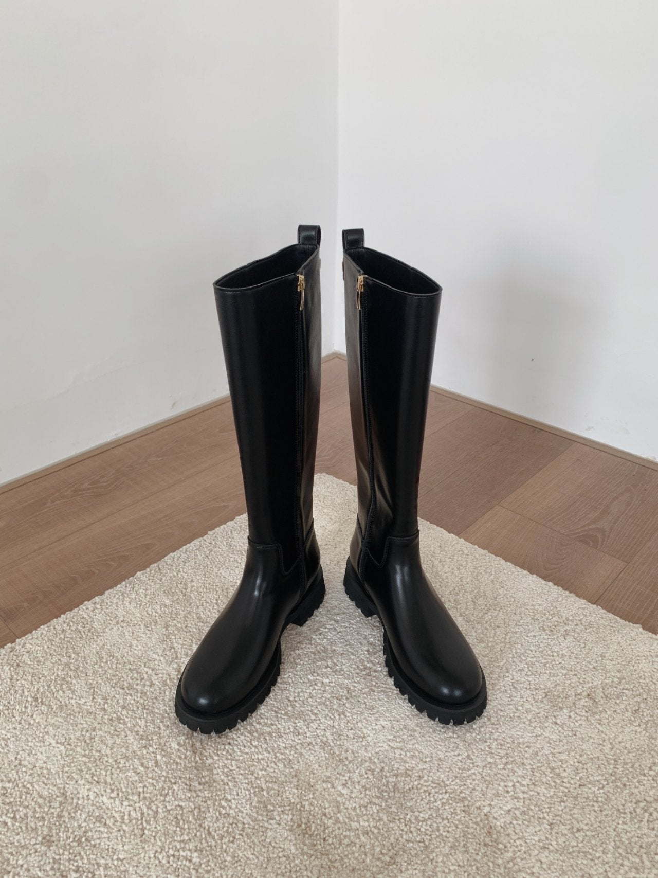 Classic Gold Ring Lightweight Long Boots