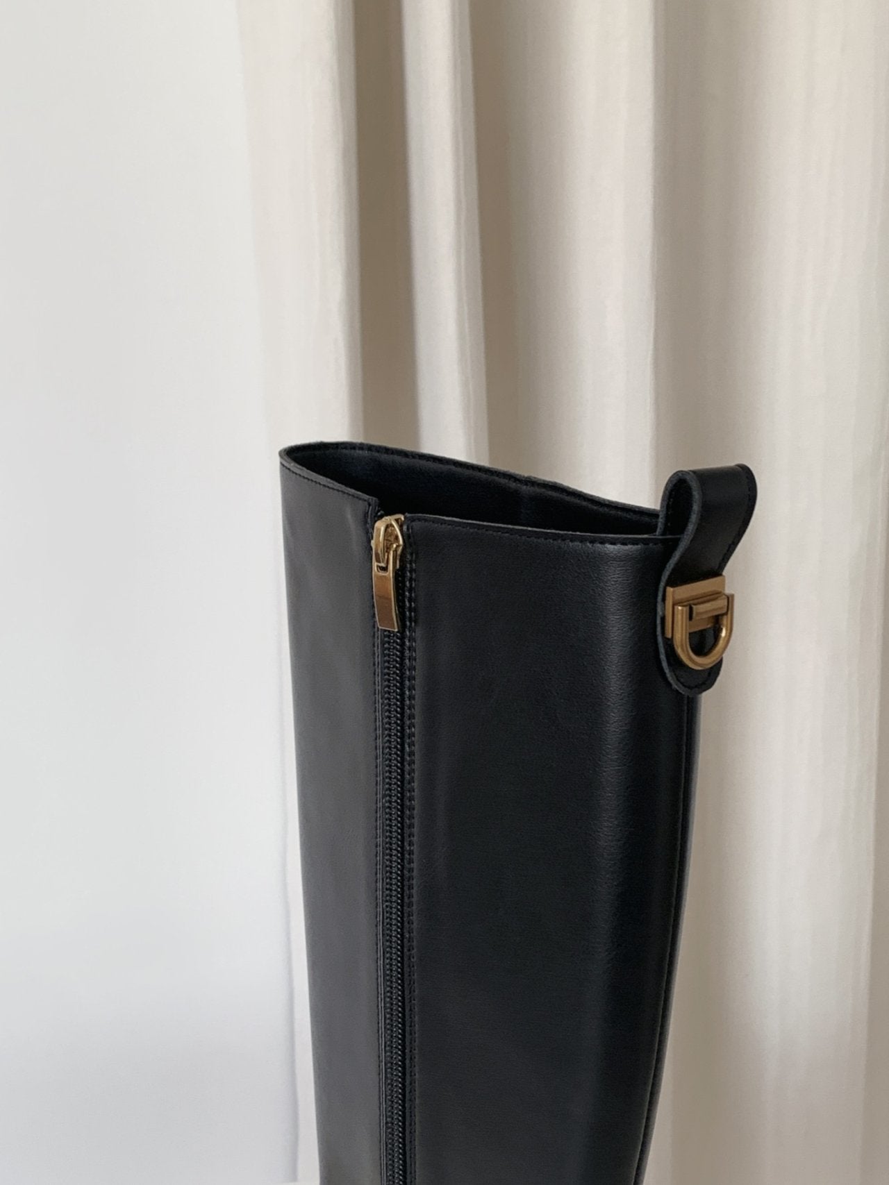 Classic Gold Ring Lightweight Long Boots