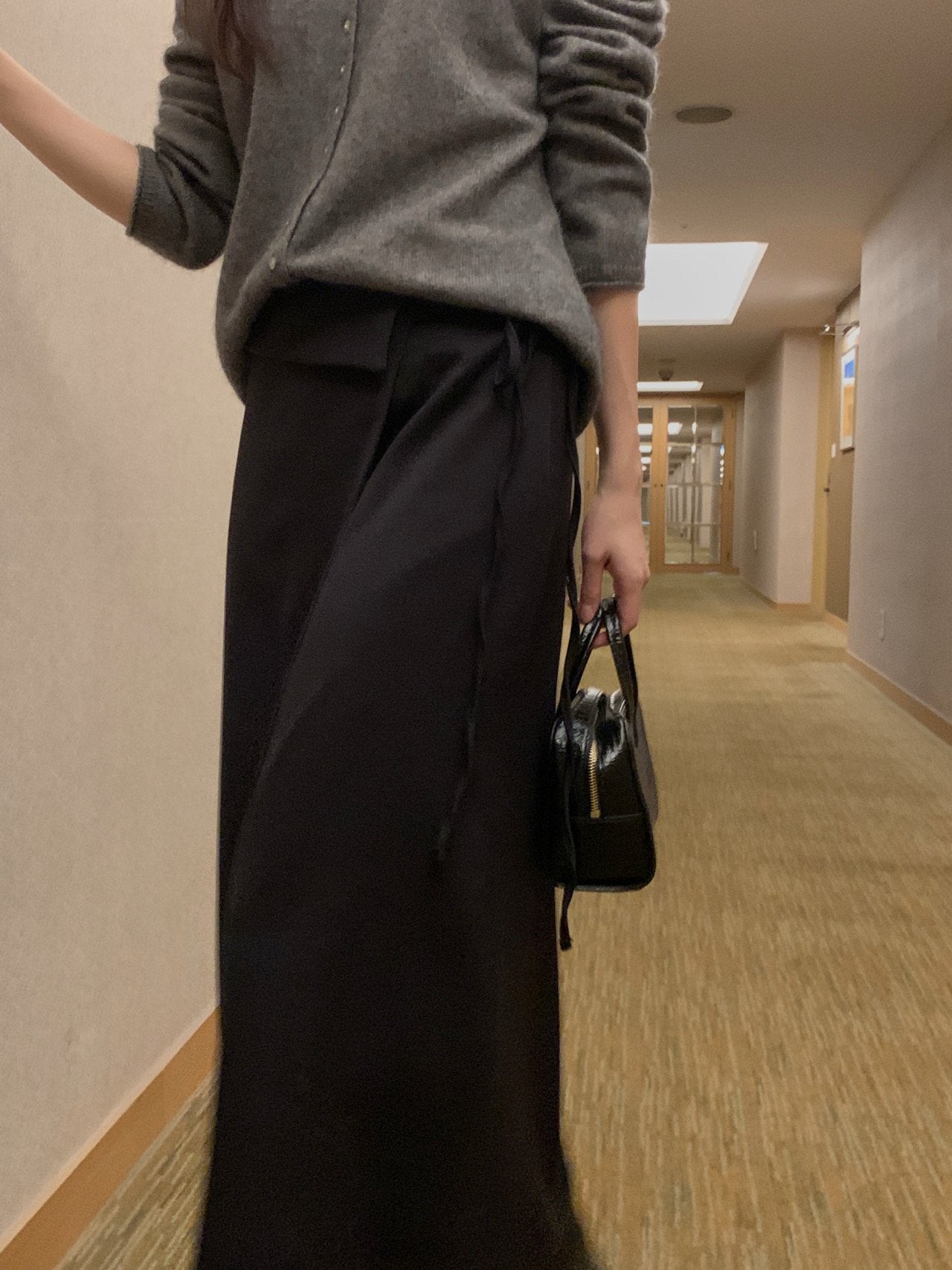 wool wrap skirt-2col