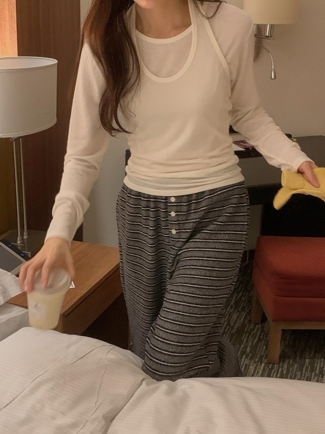 Bay s.t hood zip-up&pants-2col