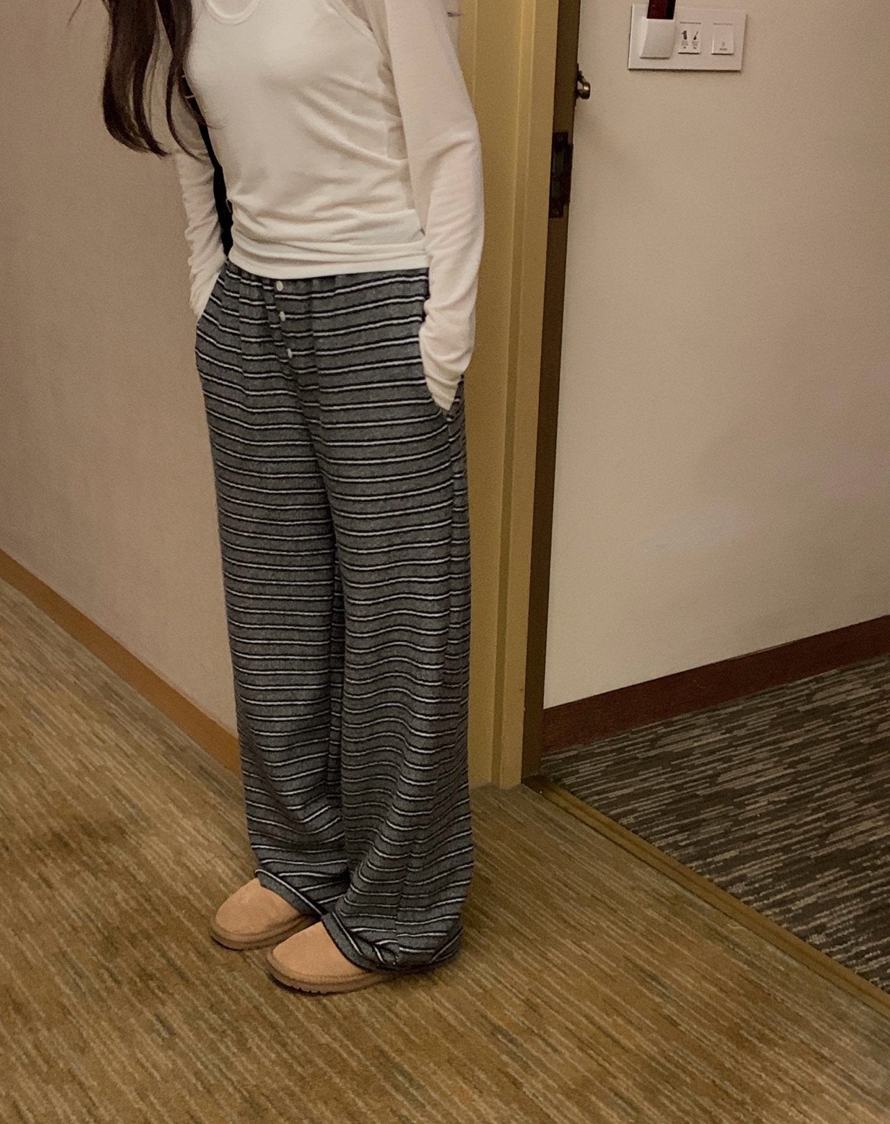 Bay s.t hood zip-up&pants-2col