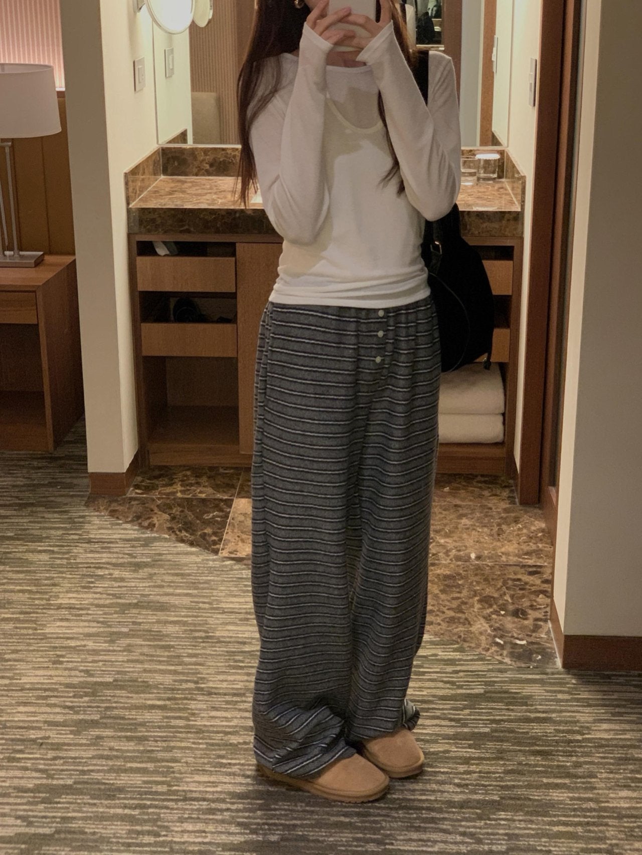 Bay s.t hood zip-up&pants-2col