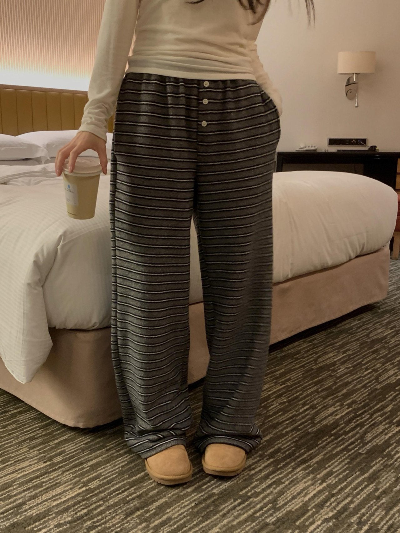 Bay s.t hood zip-up&pants-2col