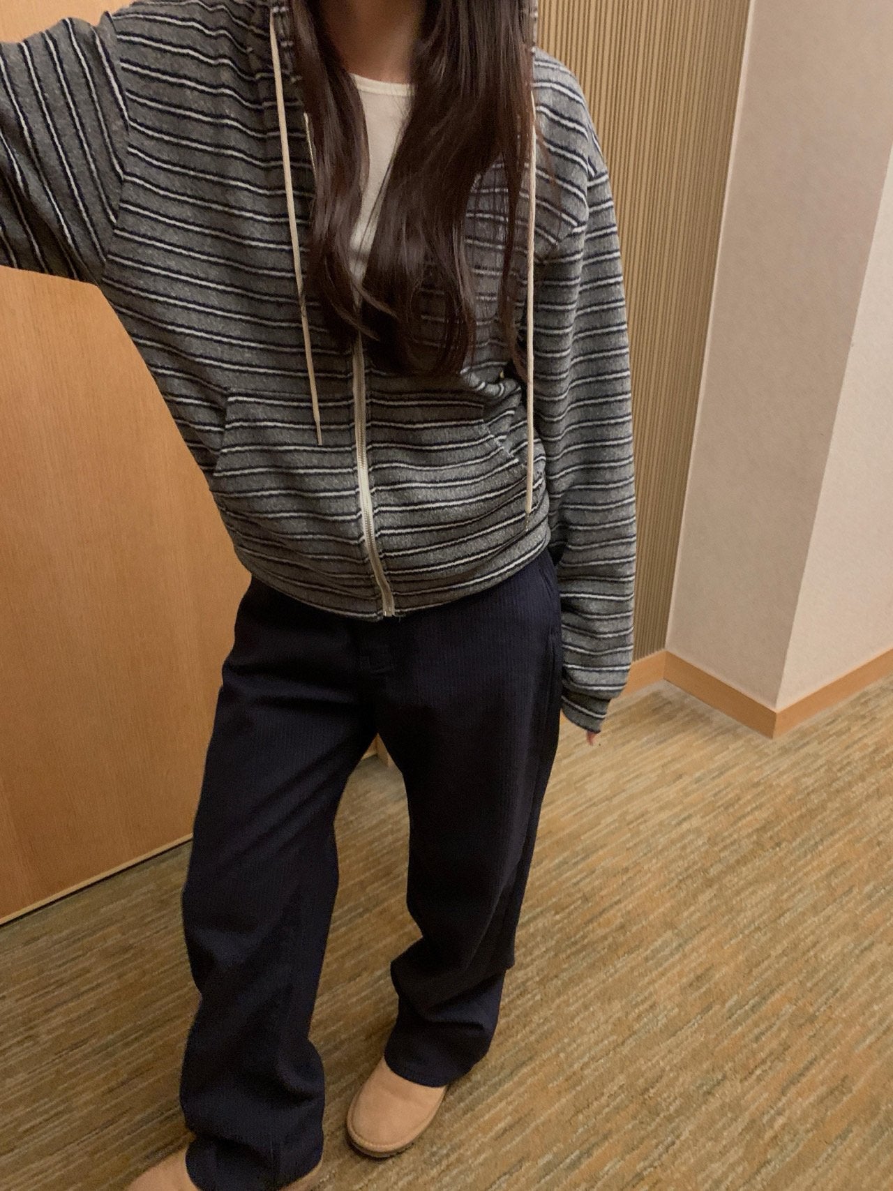 Bay s.t hood zip-up&pants-2col