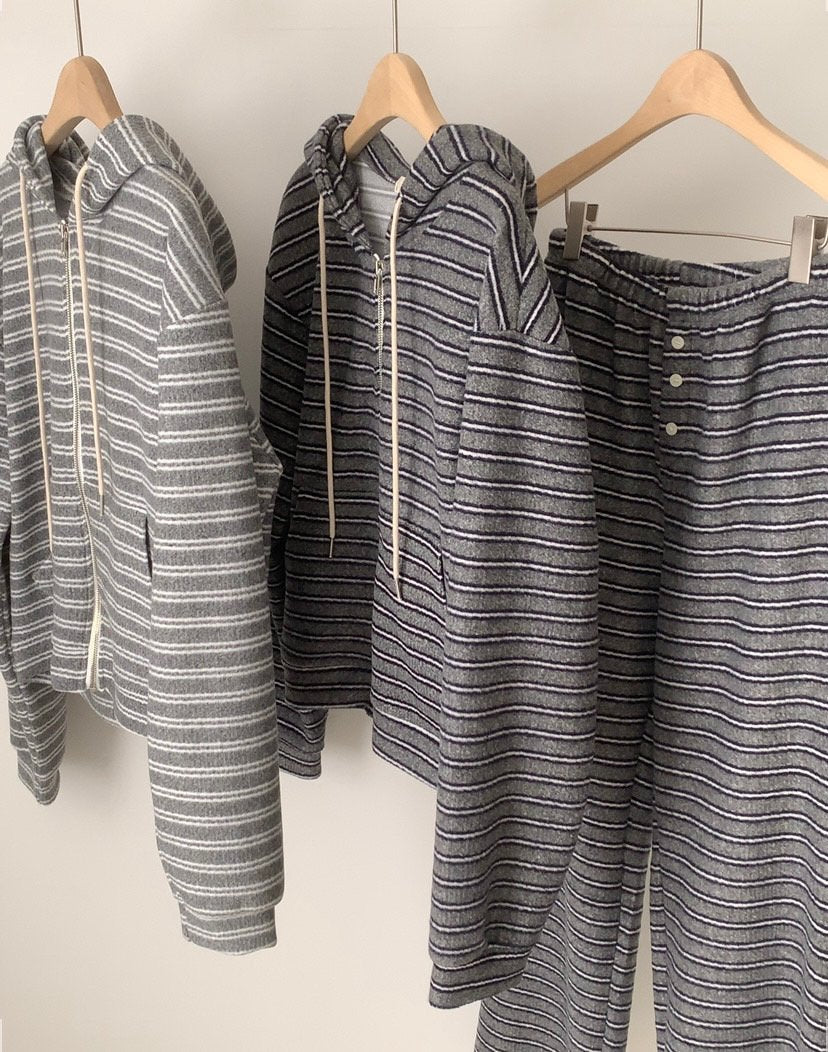 Bay s.t hood zip-up&pants-2col