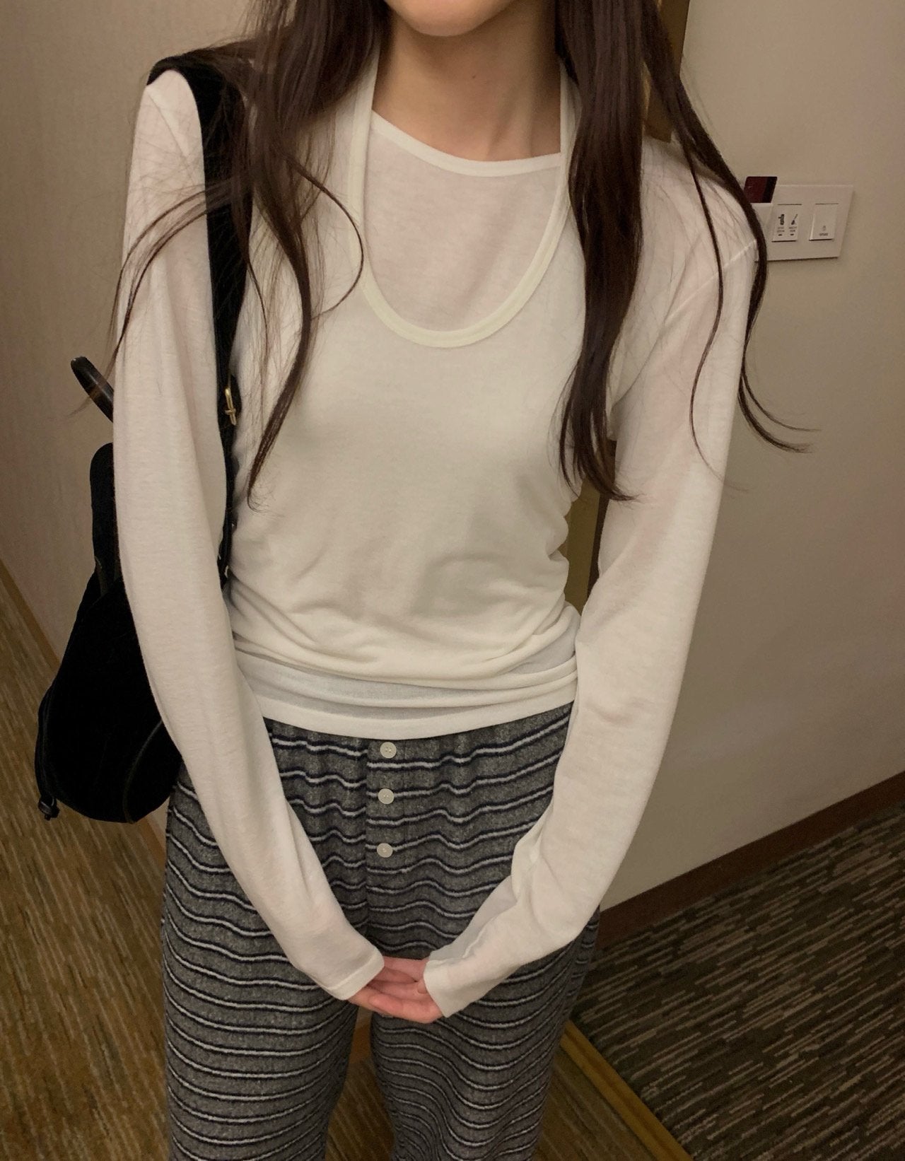 Halter sleeveless& T set-3col