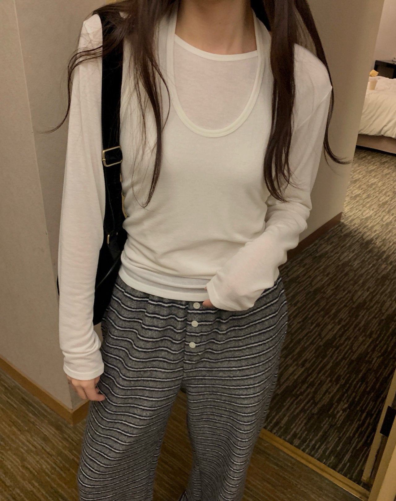 Halter sleeveless& T set-3col