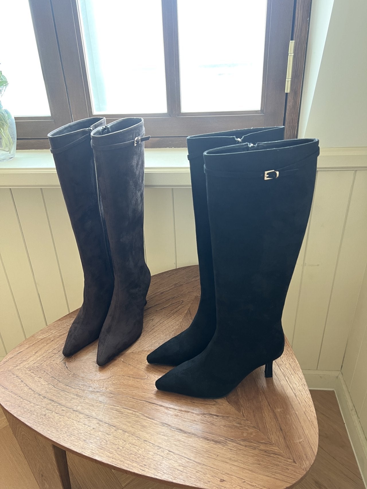 Suede 7cm long boots