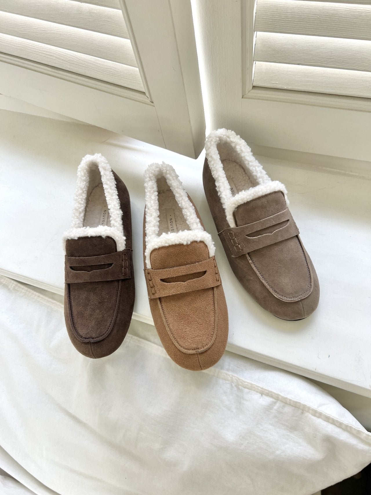 suede loafers