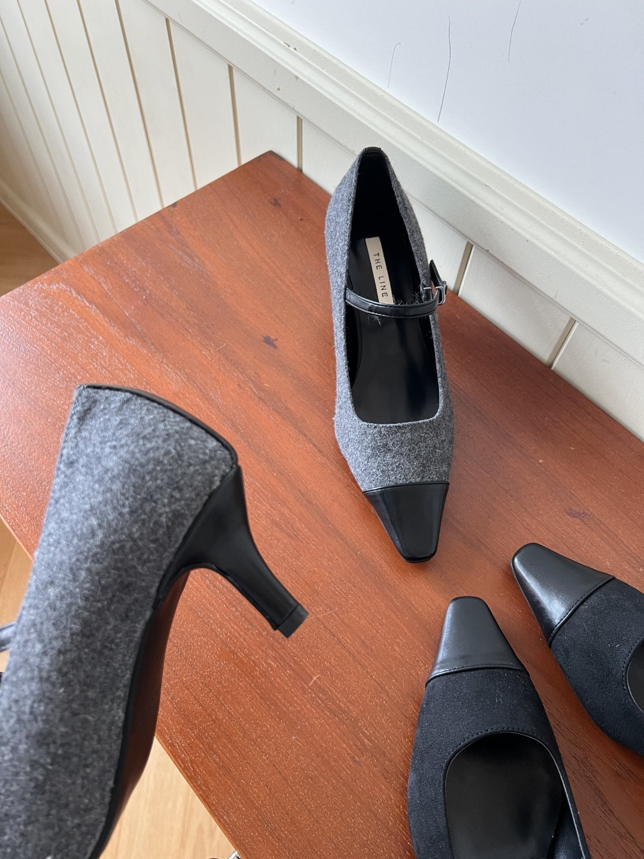 Wool Mary Jane 6cm Pumps
