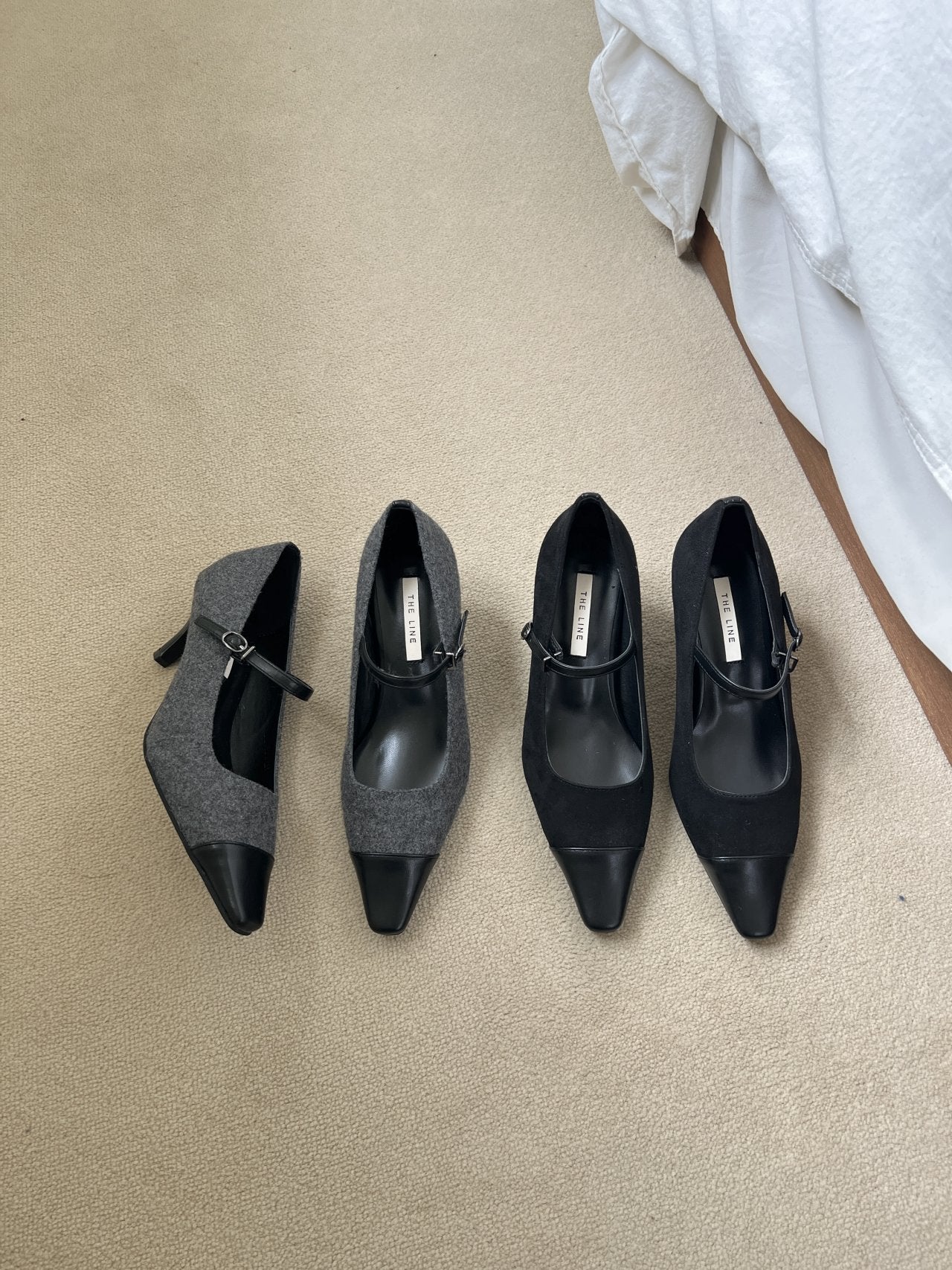 Wool Mary Jane 6cm Pumps