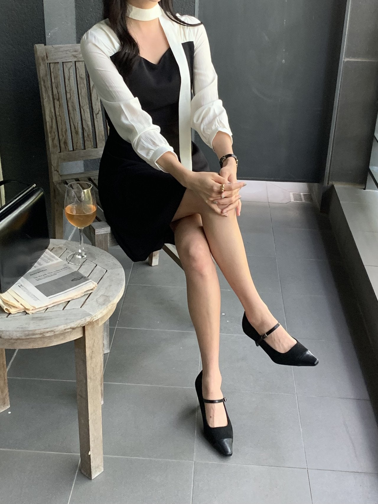 Wool Mary Jane 6cm Pumps