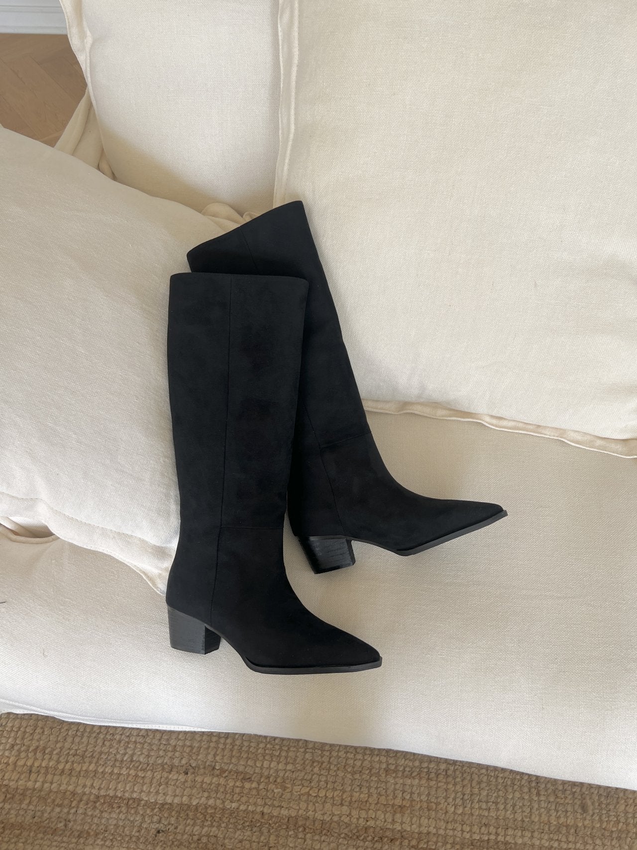 Western suede 5cm long boots