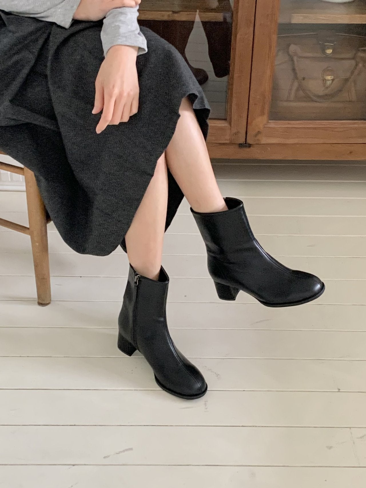 incision middle 5cm ankle boots