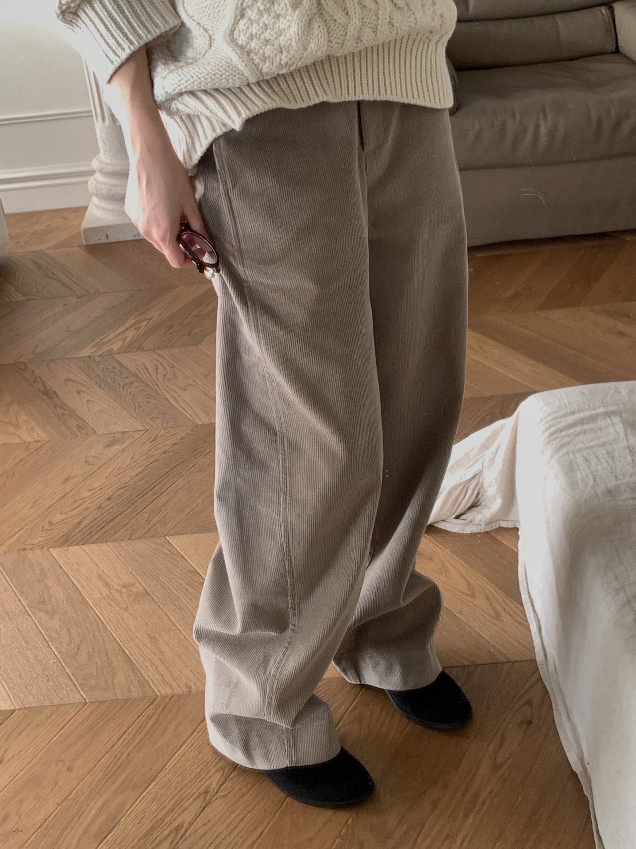 Corduroy boy pants-3col