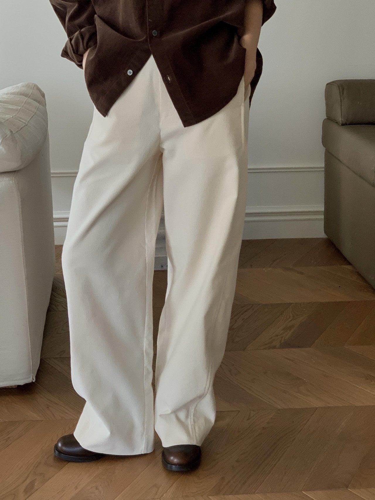 Corduroy boy pants-3col