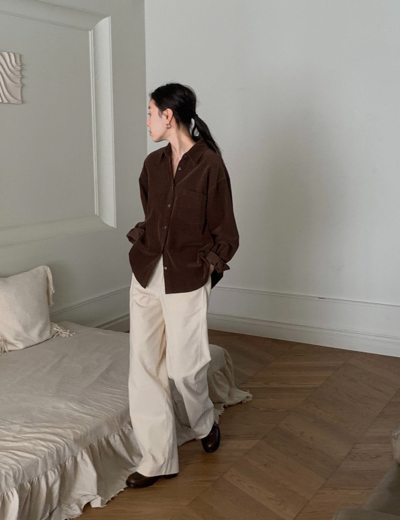 Corduroy boy pants-3col