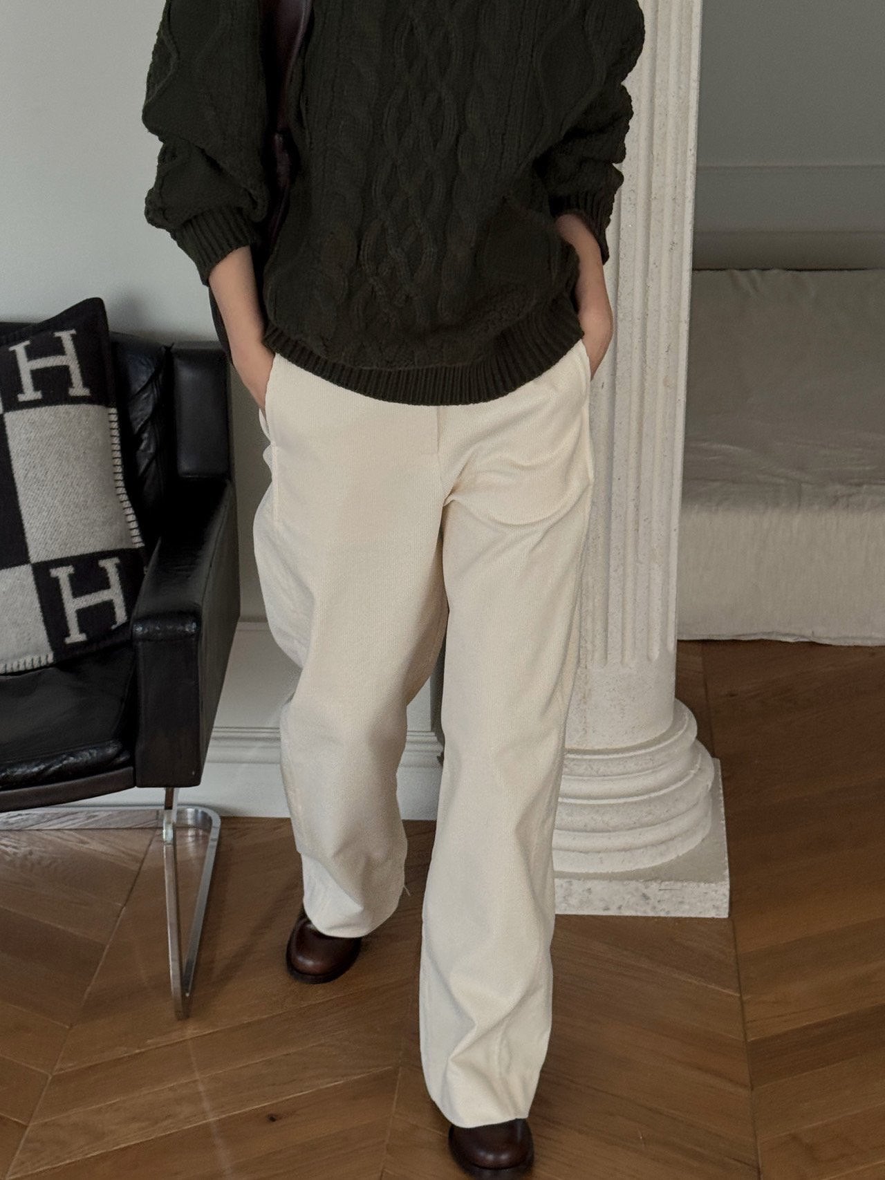 Corduroy boy pants-3col