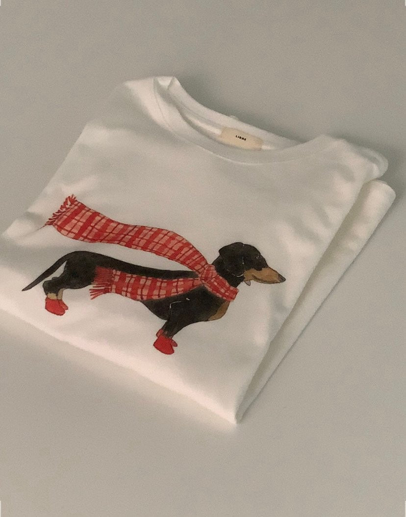 Dachshund gimo T-2col