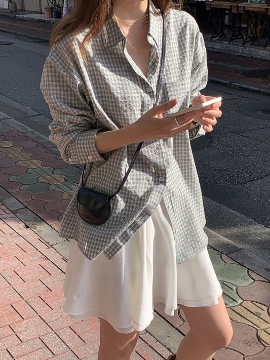 Ruen soft check shirt-2col