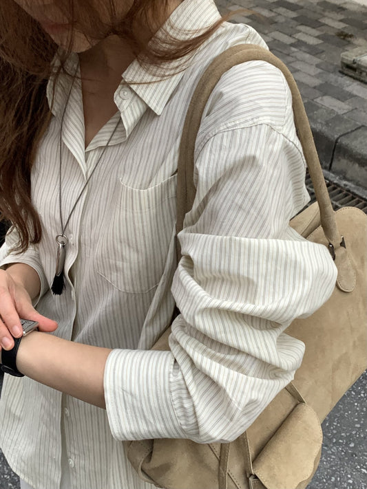 Ariel stripe shirt-2col