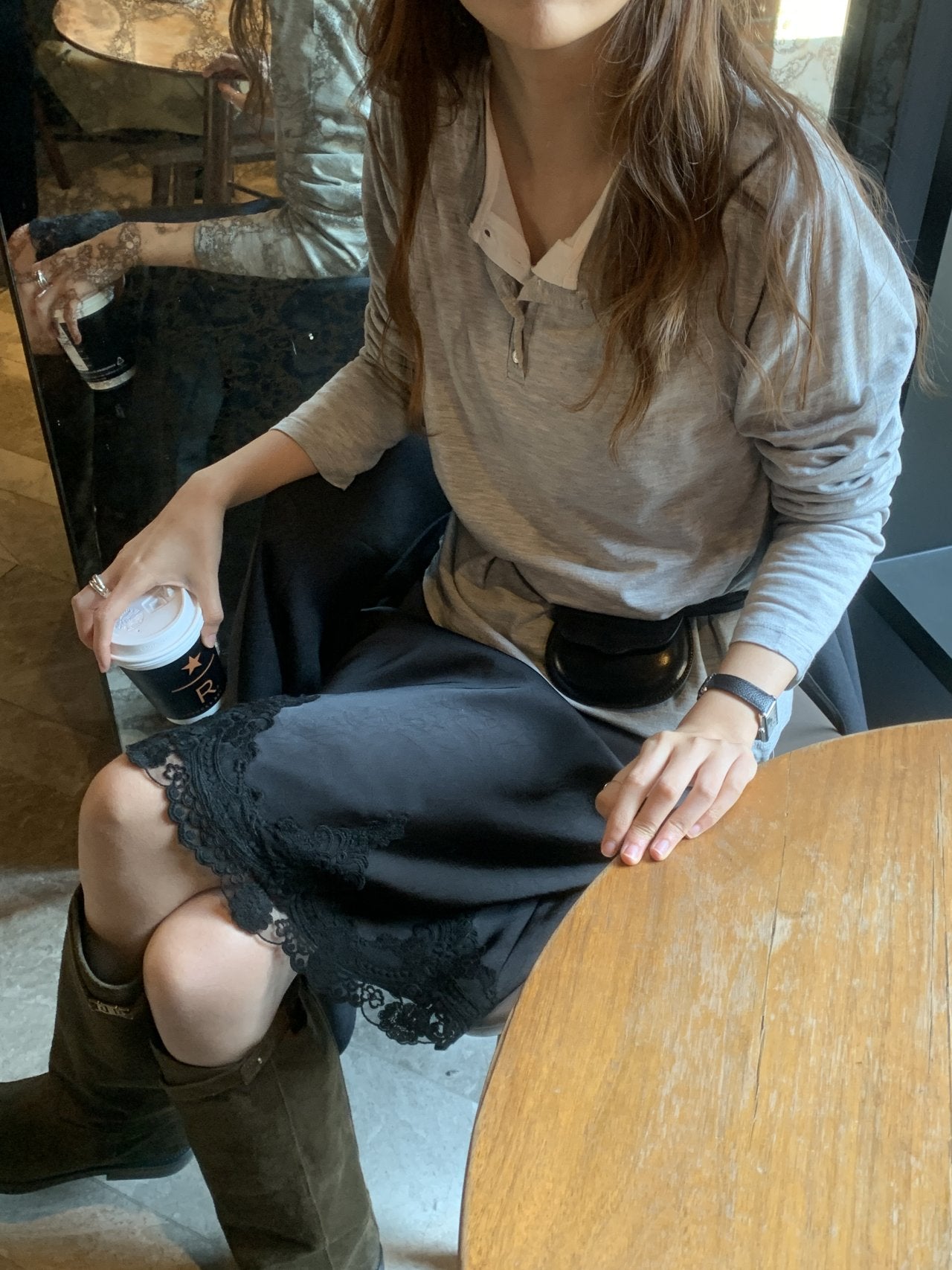 Sera henley long sleeve T-4col