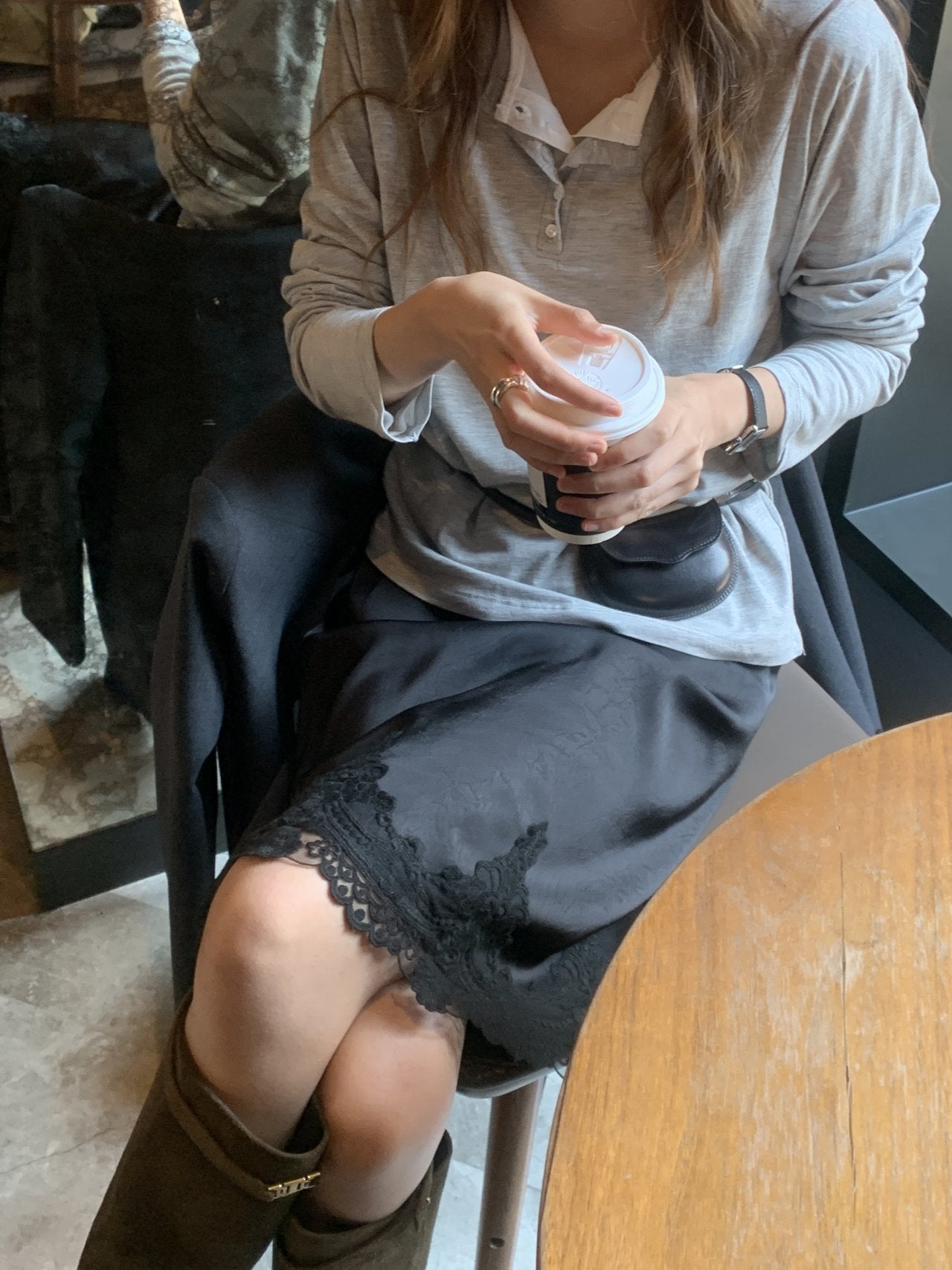 Sera henley long sleeve T-4col