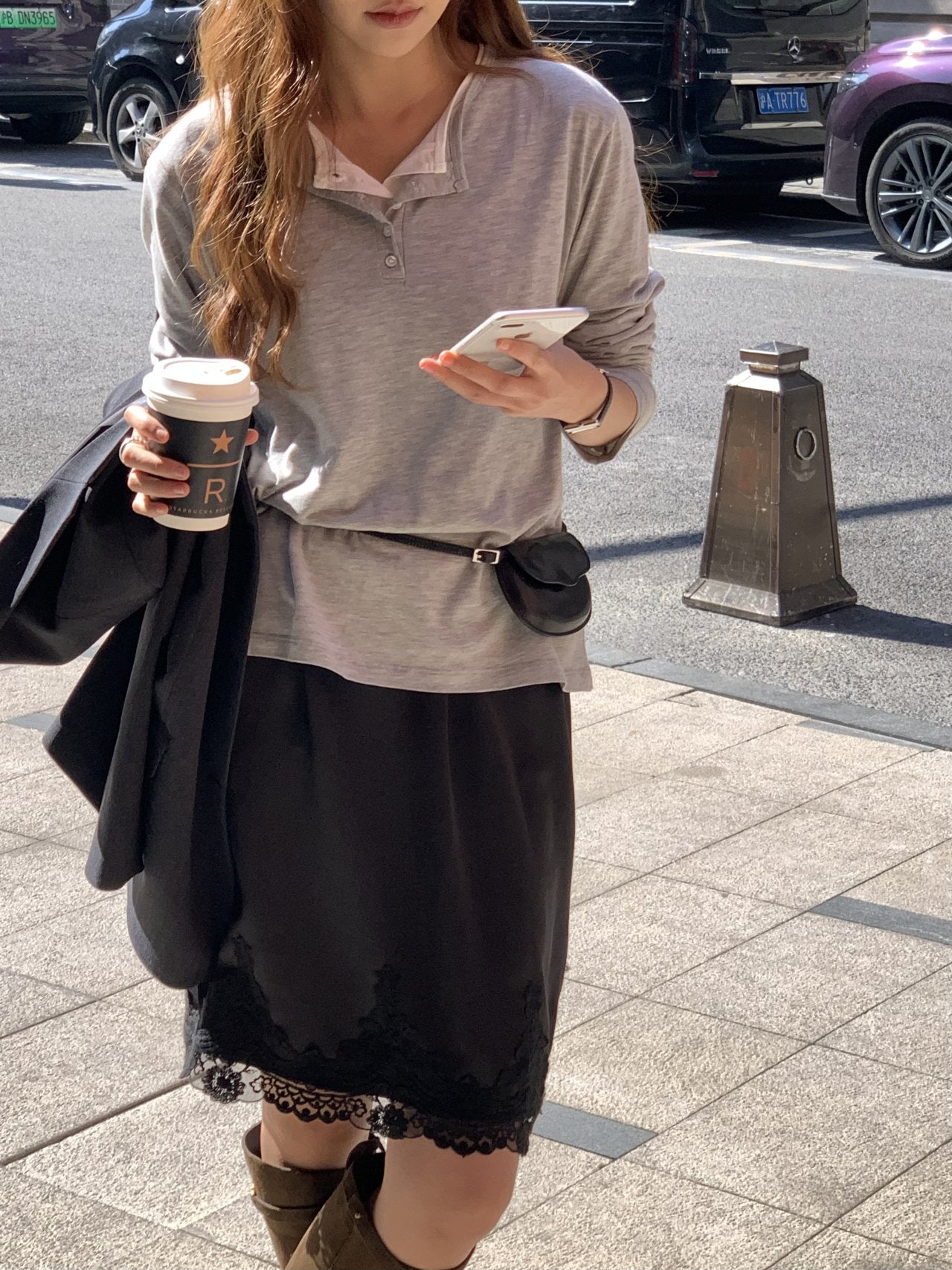 Sera henley long sleeve T-4col