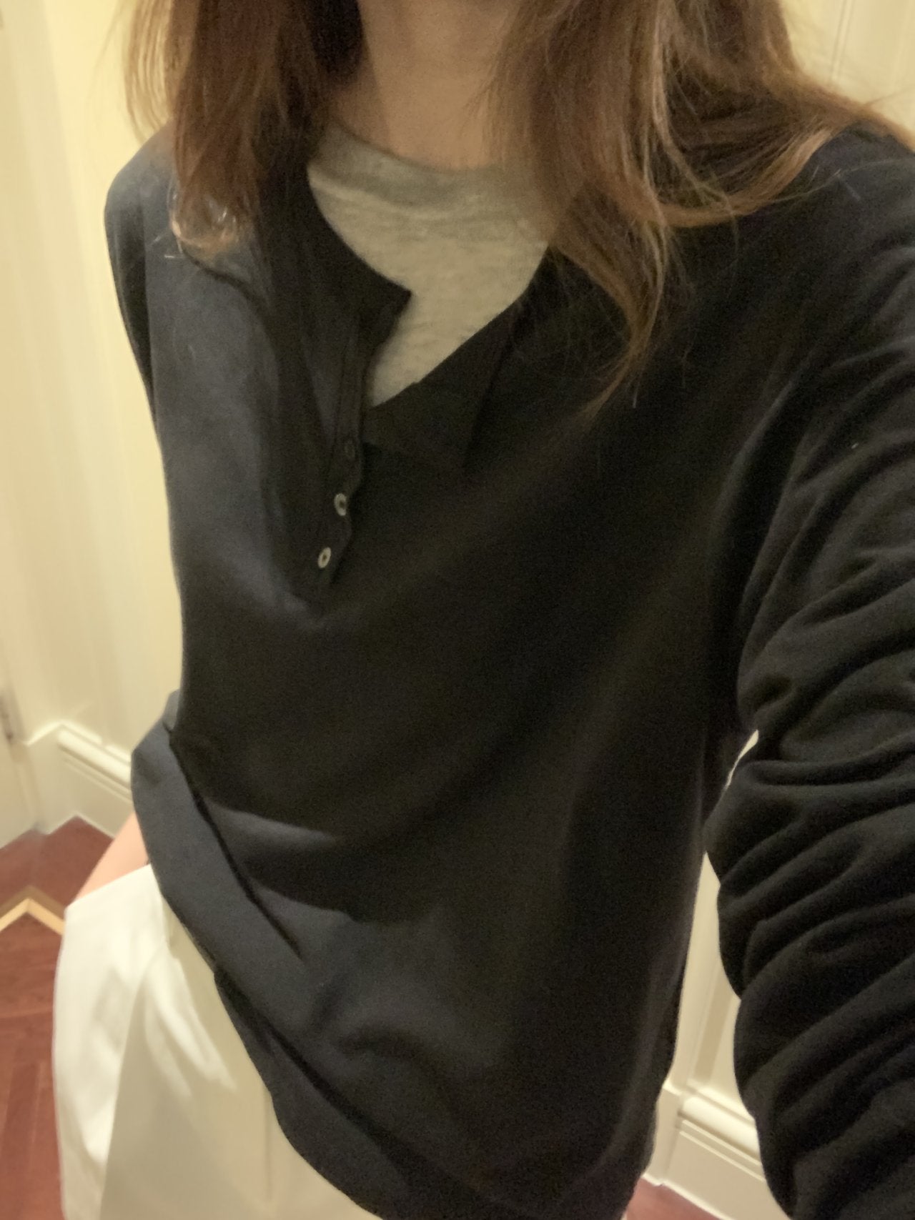 Sera henley long sleeve T-4col