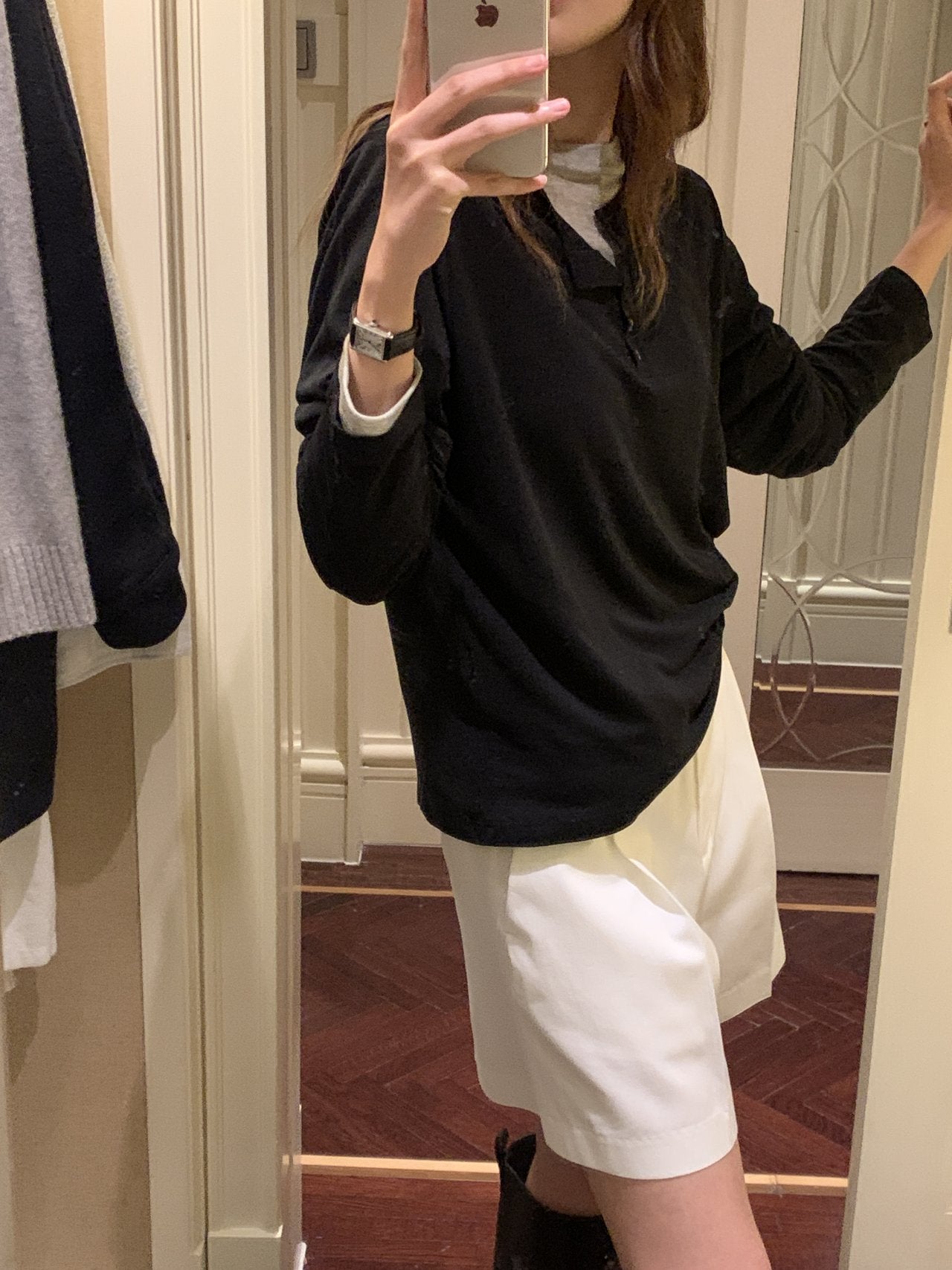 Sera henley long sleeve T-4col