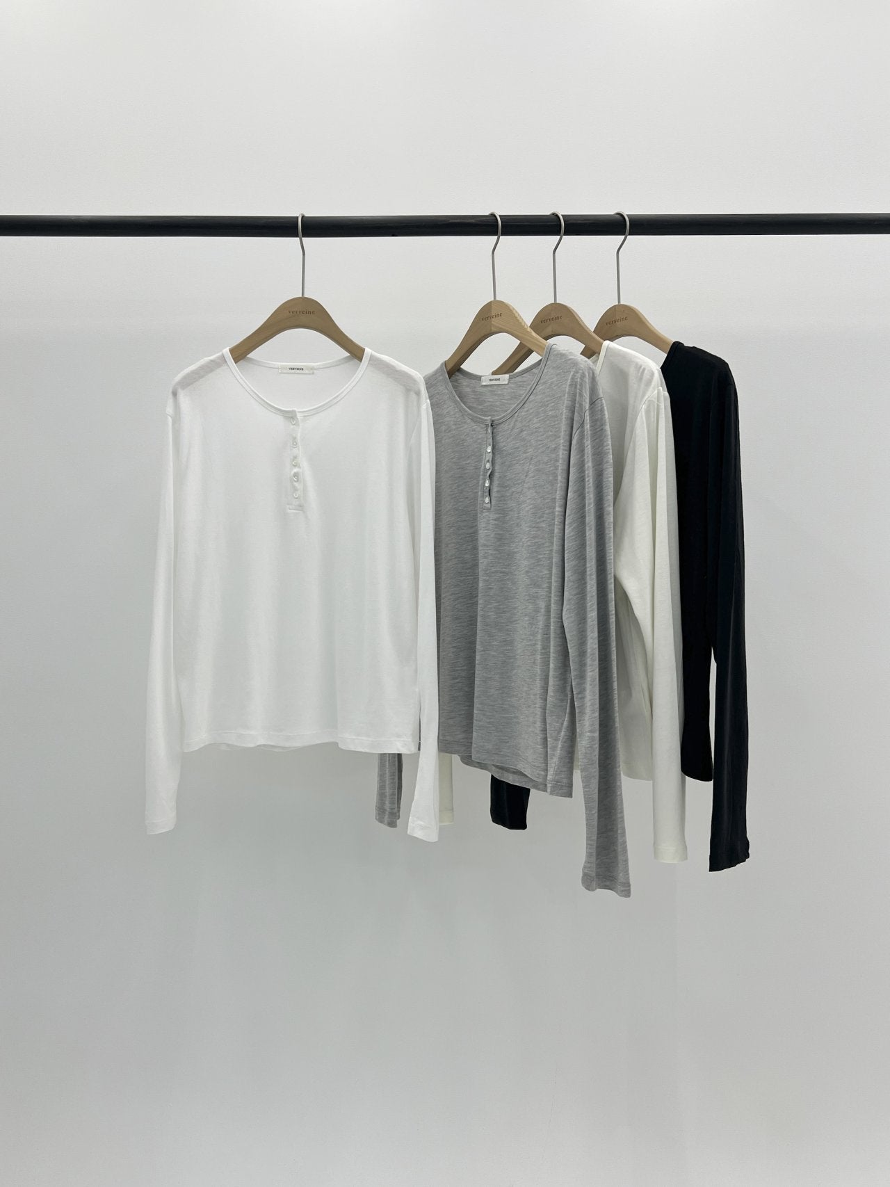 Sera henley long sleeve T-4col