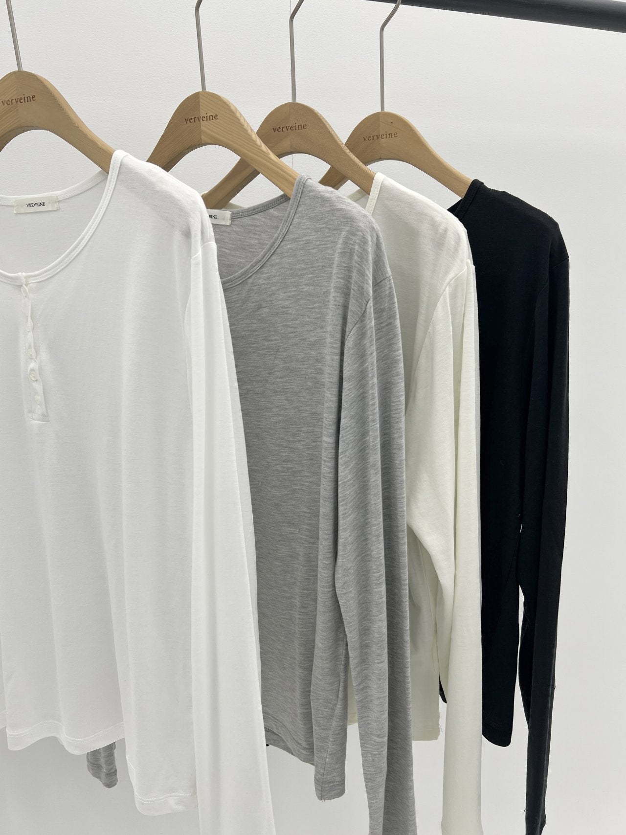 Sera henley long sleeve T-4col