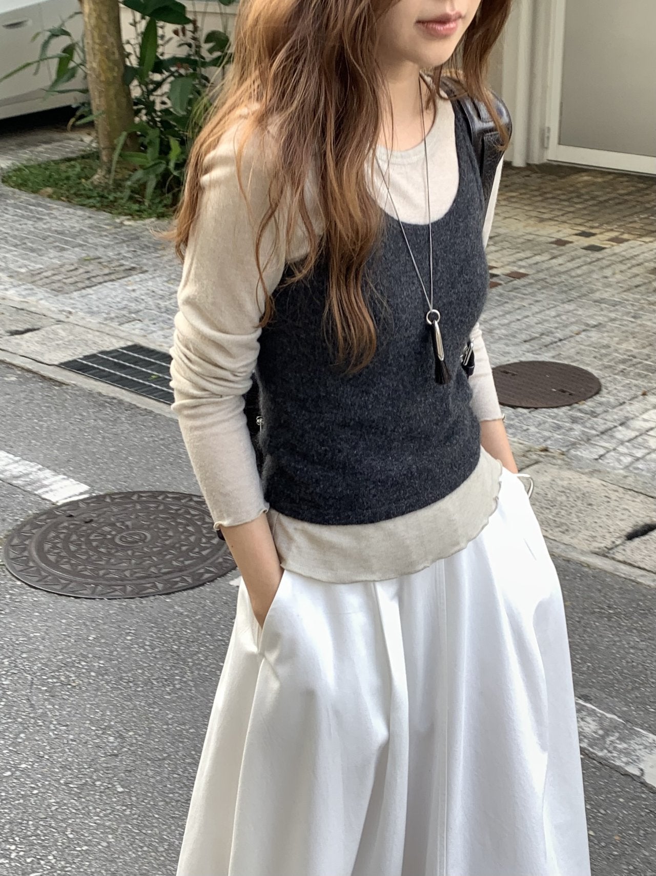 Maren round-beck frill T-2col