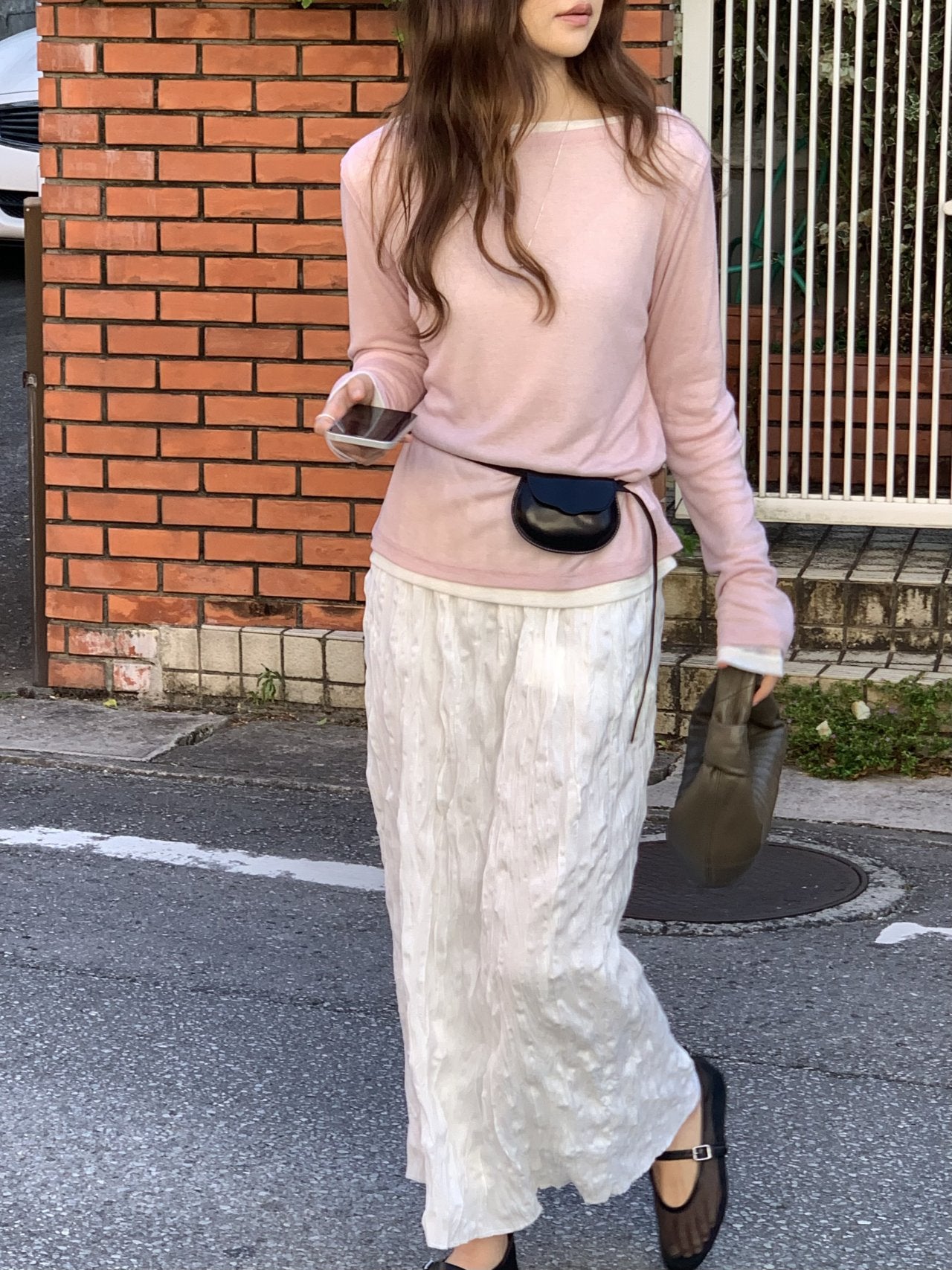 Bay wool tencel boat neck T-5col