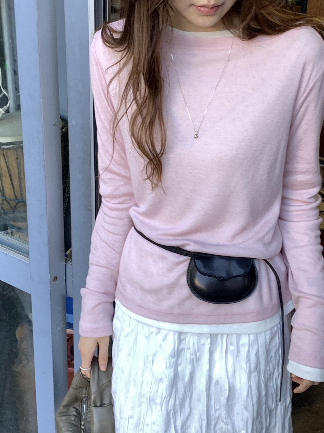 Bay wool tencel boat neck T-5col