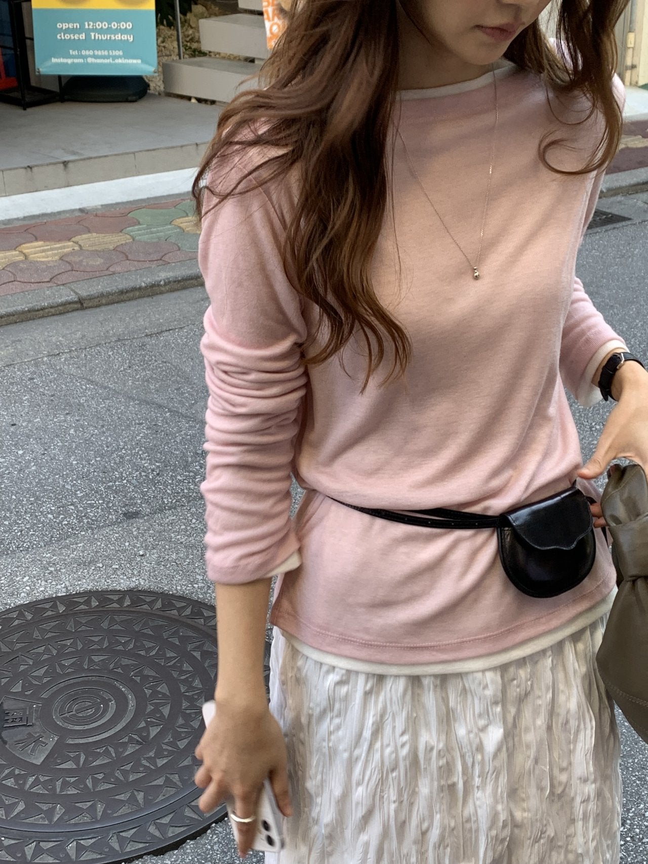 Bay wool tencel boat neck T-5col