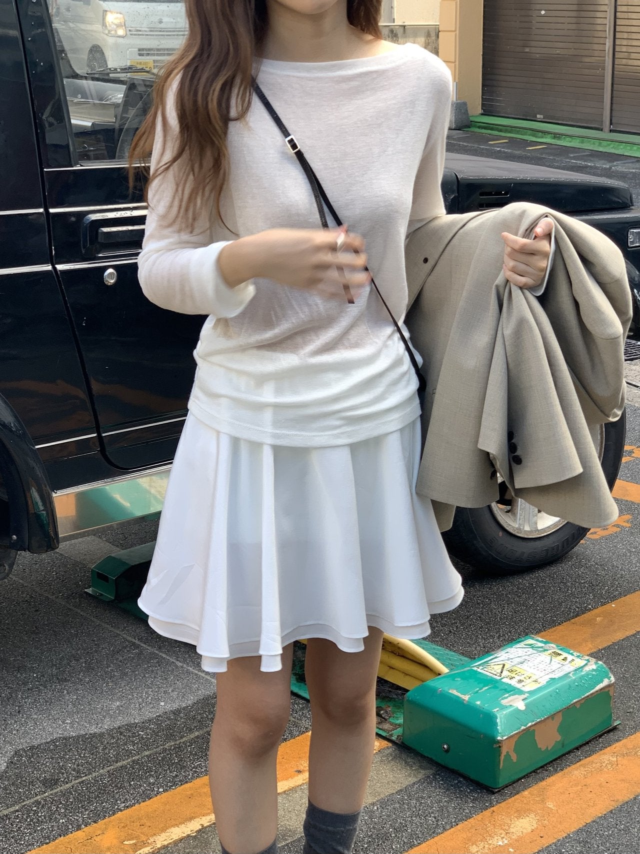 Bay wool tencel boat neck T-5col