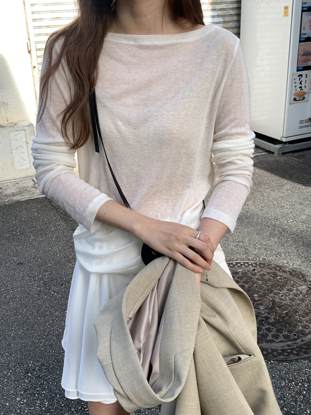 Bay wool tencel boat neck T-5col