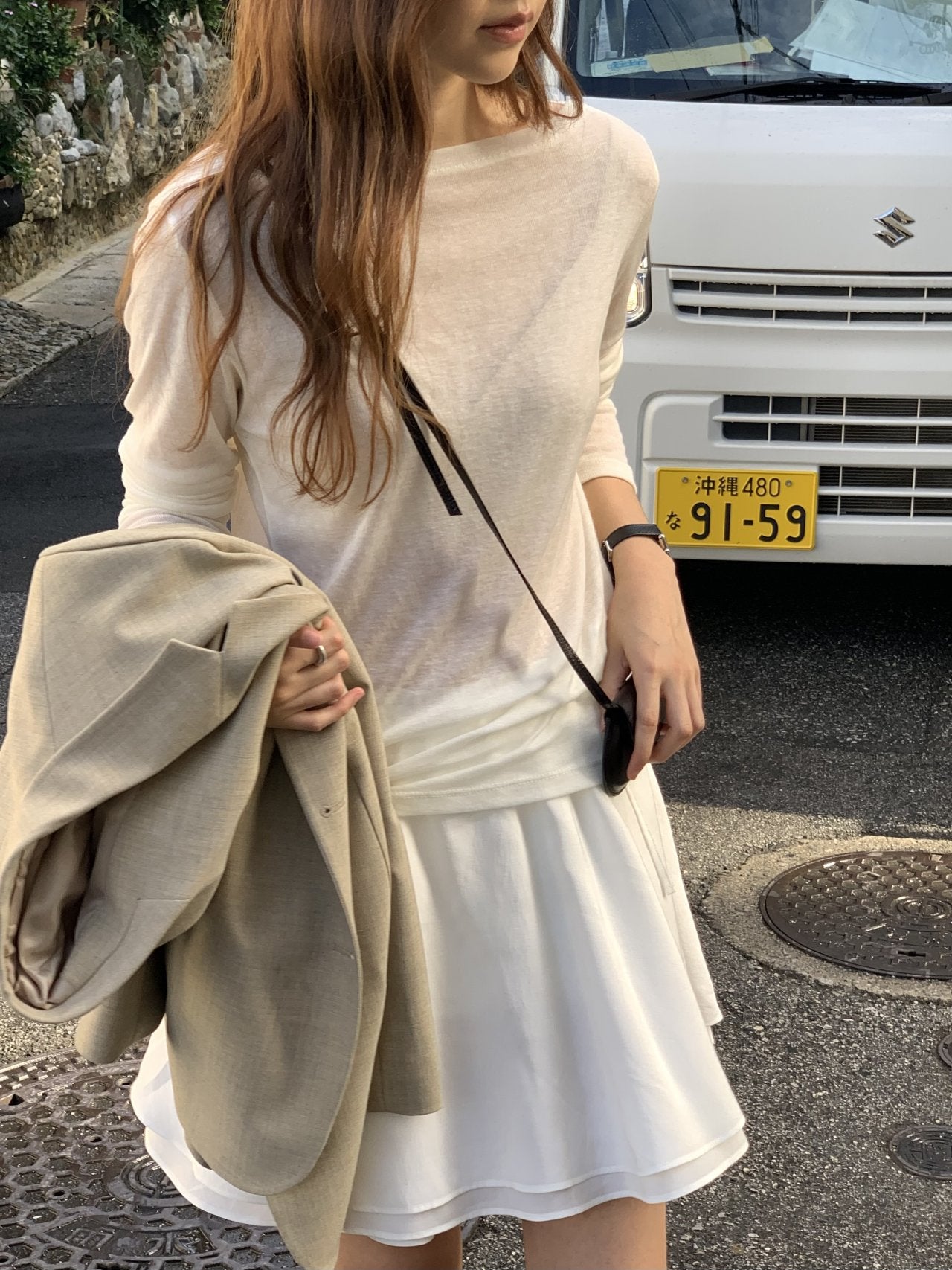 Bay wool tencel boat neck T-5col