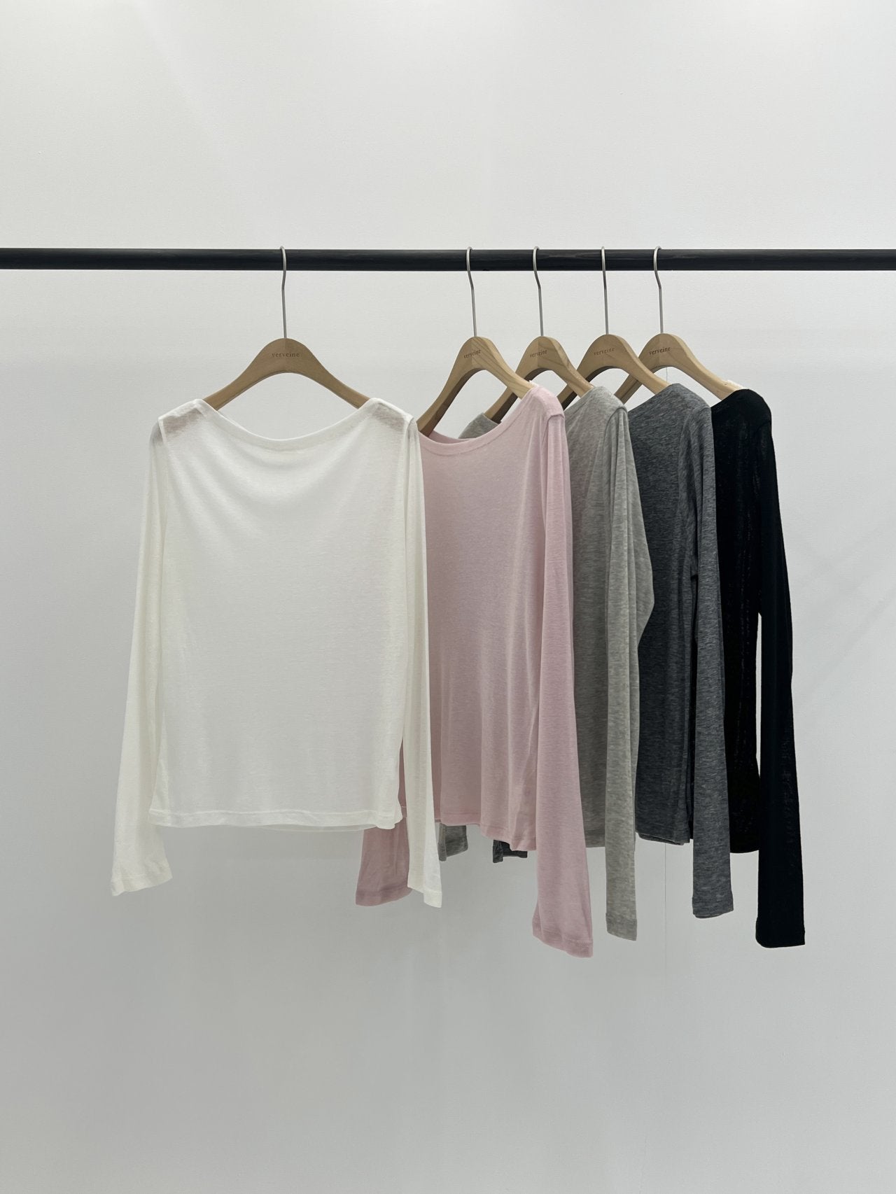 Bay wool tencel boat neck T-5col