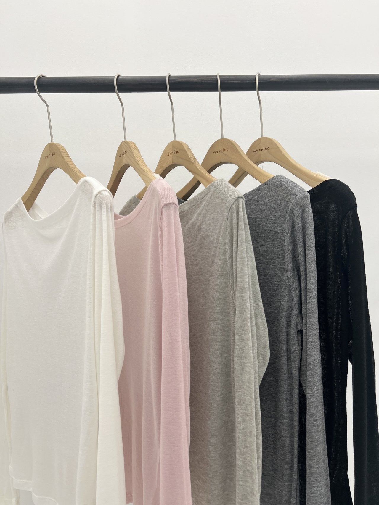 Bay wool tencel boat neck T-5col