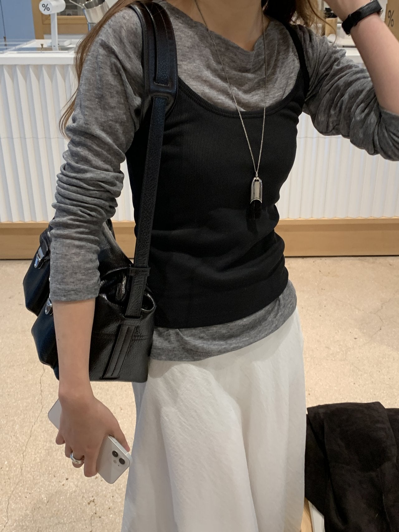 Bay wool tencel boat neck T-5col