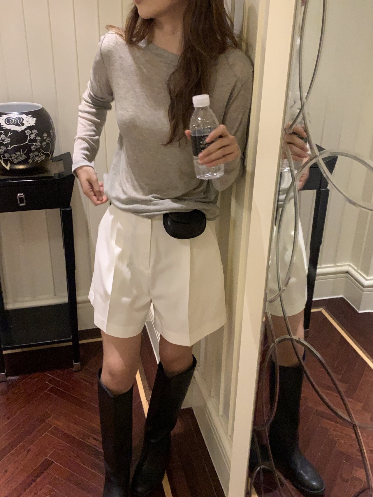 Bay wool tencel boat neck T-5col