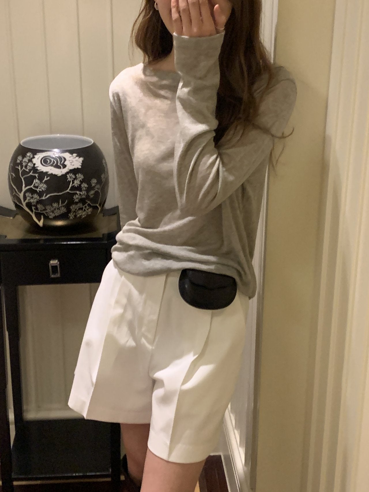 Bay wool tencel boat neck T-5col