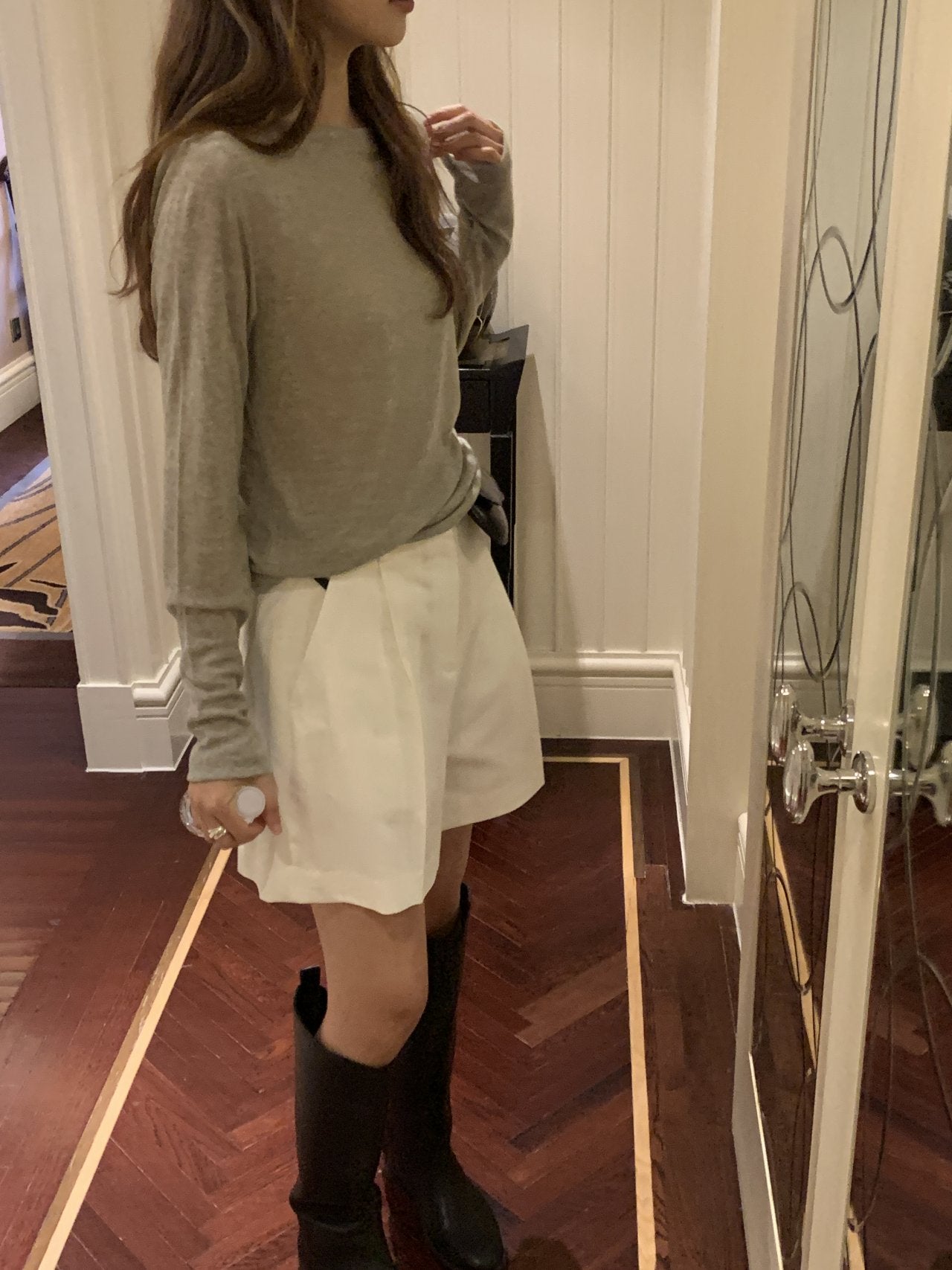 Bay wool tencel boat neck T-5col