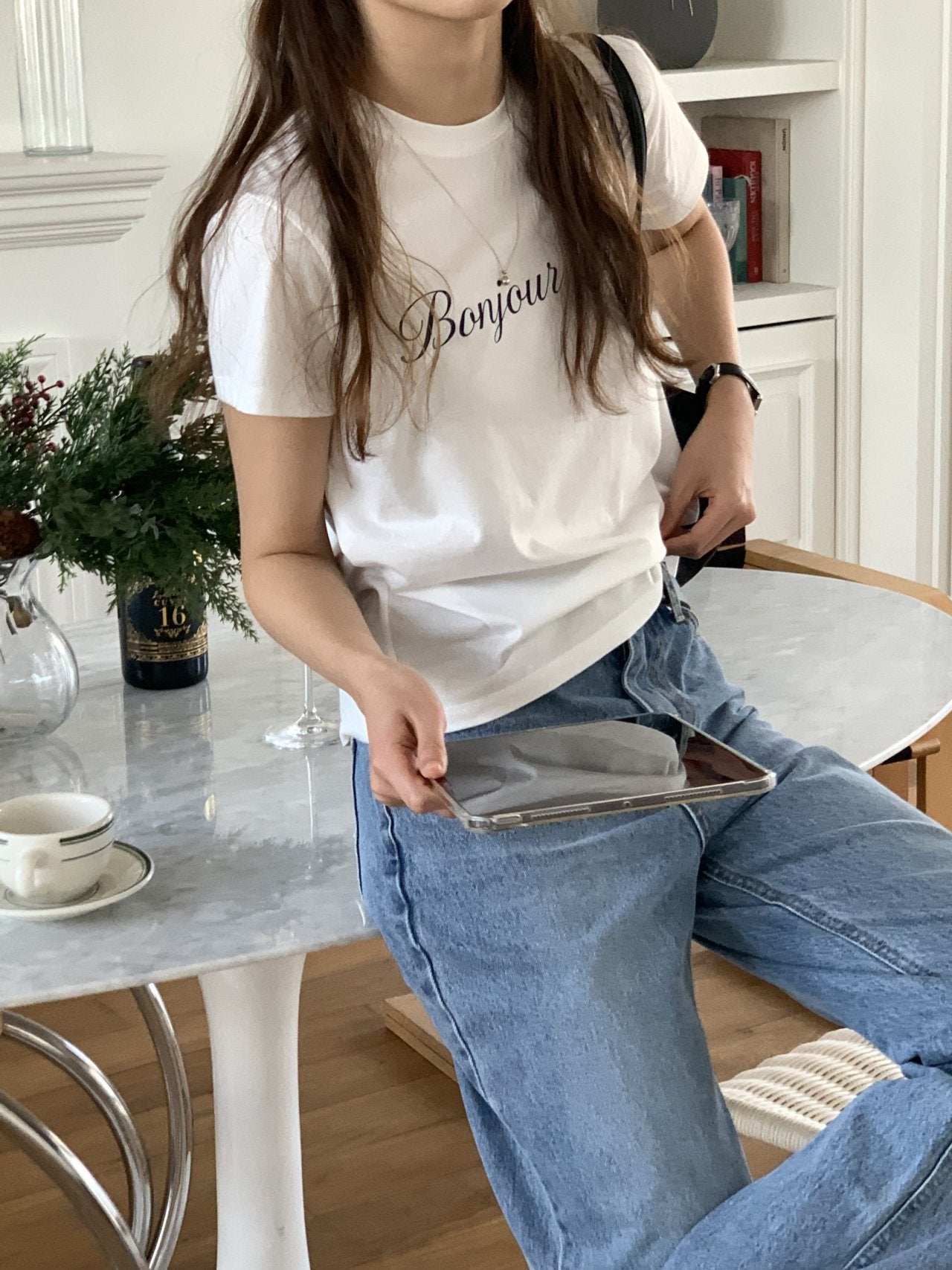 Fleur cherry short-sleeve T-2col