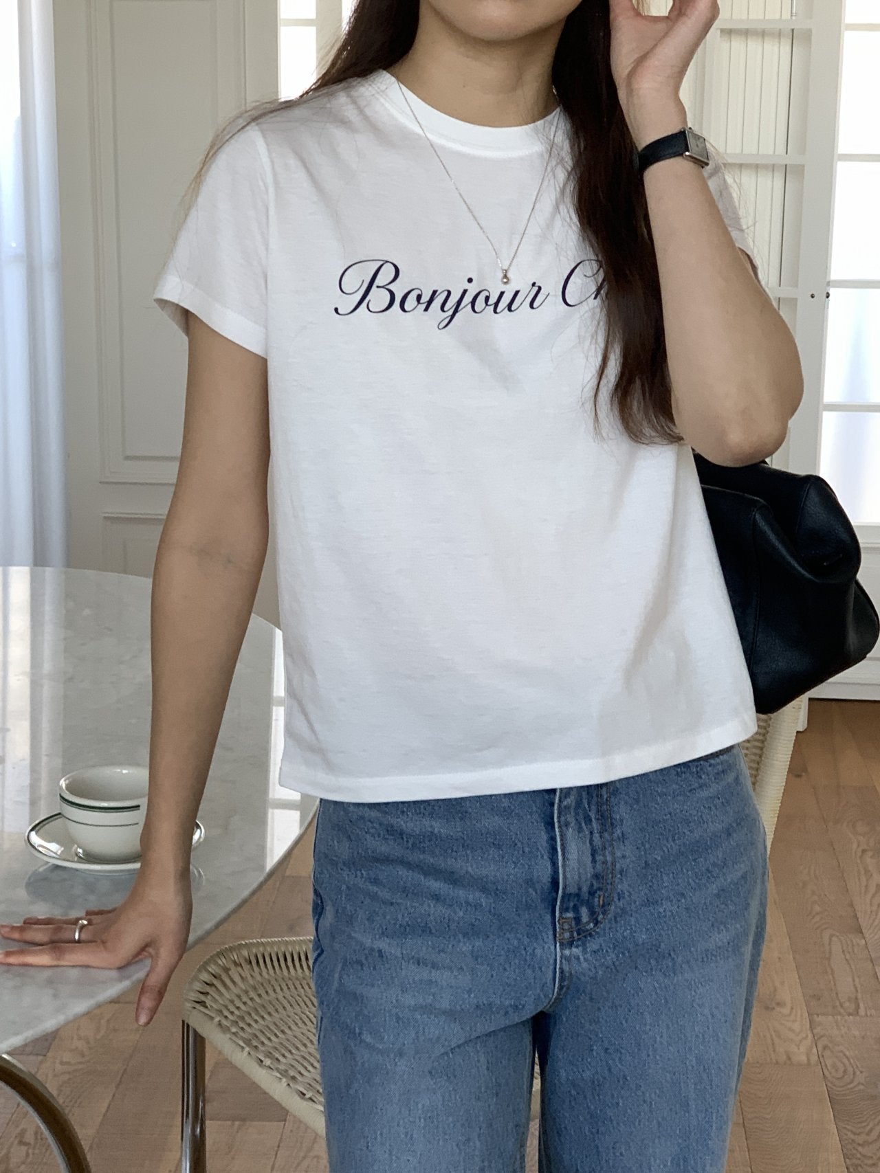 Fleur cherry short-sleeve T-2col