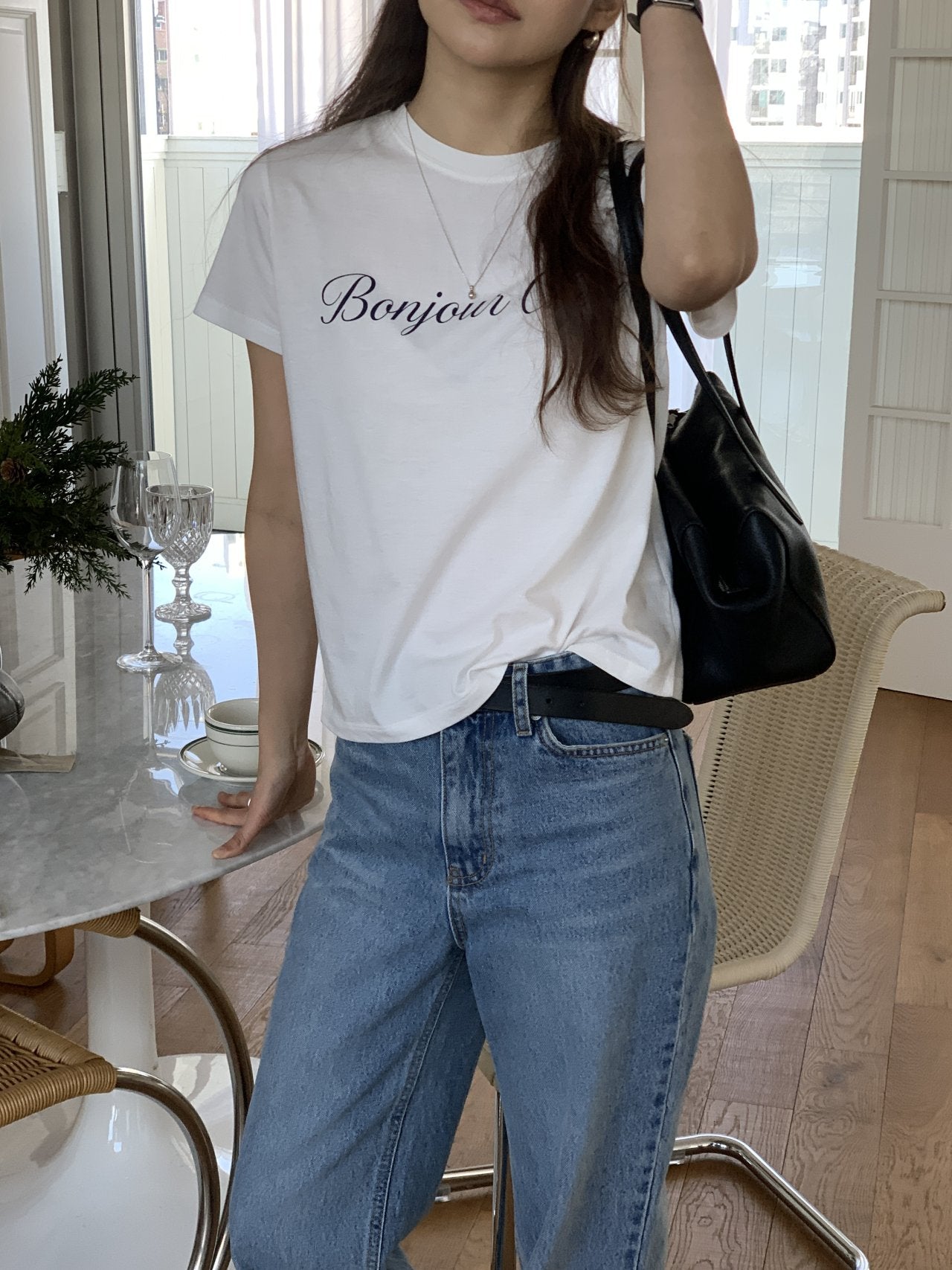 Fleur cherry short-sleeve T-2col