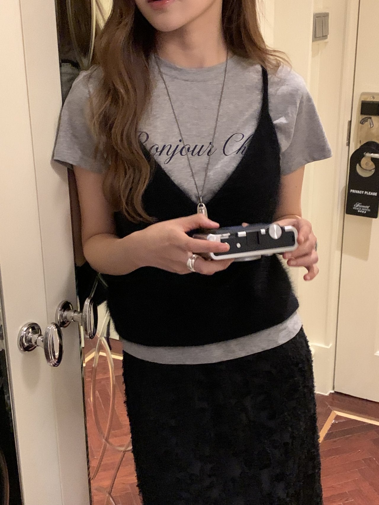 Fleur cherry short-sleeve T-2col